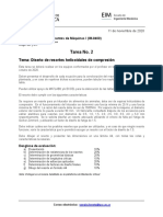 Tarea No. 2: Tema: Diseño de Resortes Helicoidales de Compresión