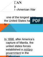 Philippine - American War One of The Longest Wars The United States Has Been To