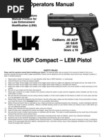 Download HK USP Compact-LEM Semi-automatic Pistol Manual by Meor Amri SN4854153 doc pdf