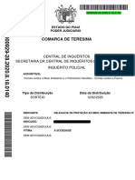 1.Capa do processo 0000929-28.2020.8.18.0140 baseado no inquérito policial N°328 da DPMA 12-02-2020