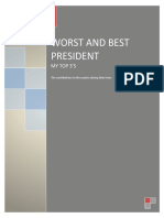 Worst and Best President: My Top 3'S