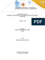 ANÁLISIS TERRITORIAL DE LOS CONCEPTOS DE EXCLUSIÓN E INCLUSIÓN