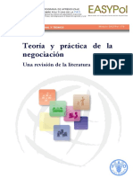 1. ALFREDSON Y CUNGU. Teoría y Práctica de La Negociación - Revisión de La Literatura