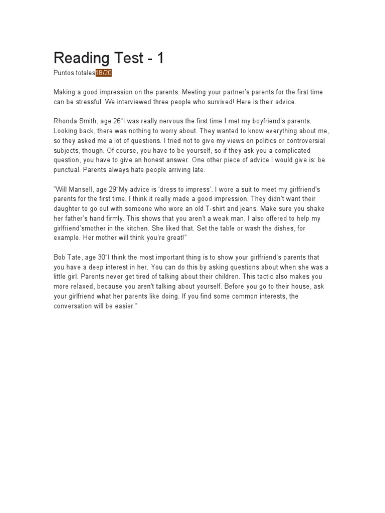Tips for Meeting Your Partner's Parents | PDF