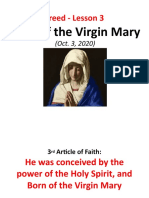 Creed - Lesson 3: Born of The Virgin Mary