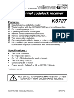 Two Channel Codelock Receiver: Features