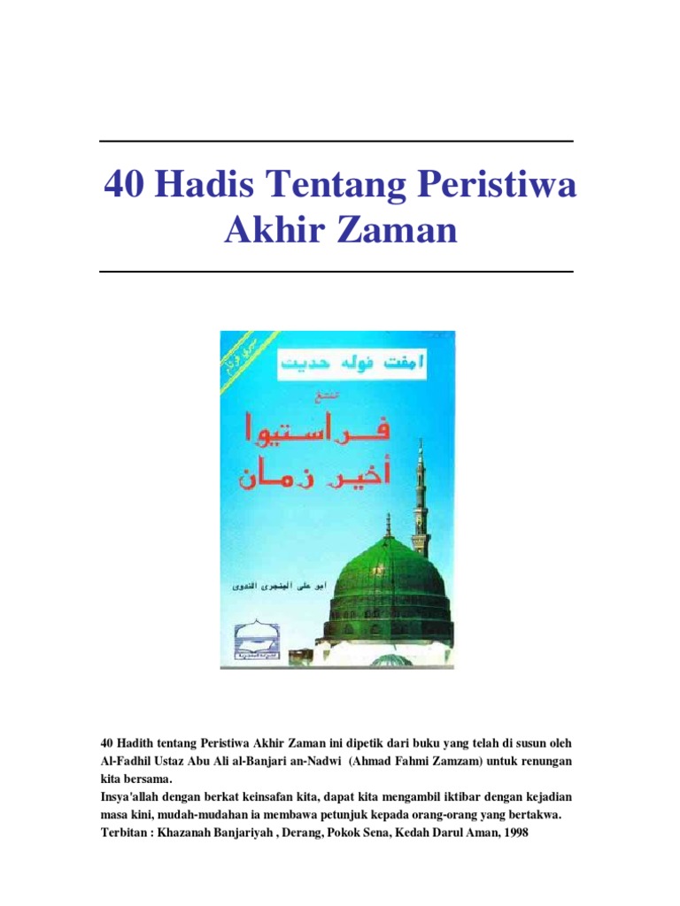 40 Hadis Tentang Peristiwa Akhir Zaman Pdf