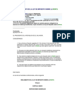 Reglamento de La Ley de Impuesto Sobre La Renta