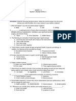 HEALTH 6, Q 1 Summative Test WK.4