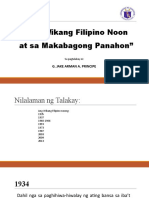 Ang Wikang Filipino Noon at Sa Makabagong Panahon