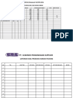 Pt. Suwindo Pengemasan Supplier: Laporan Ukuran Moulding Dan Bahan/Lembar