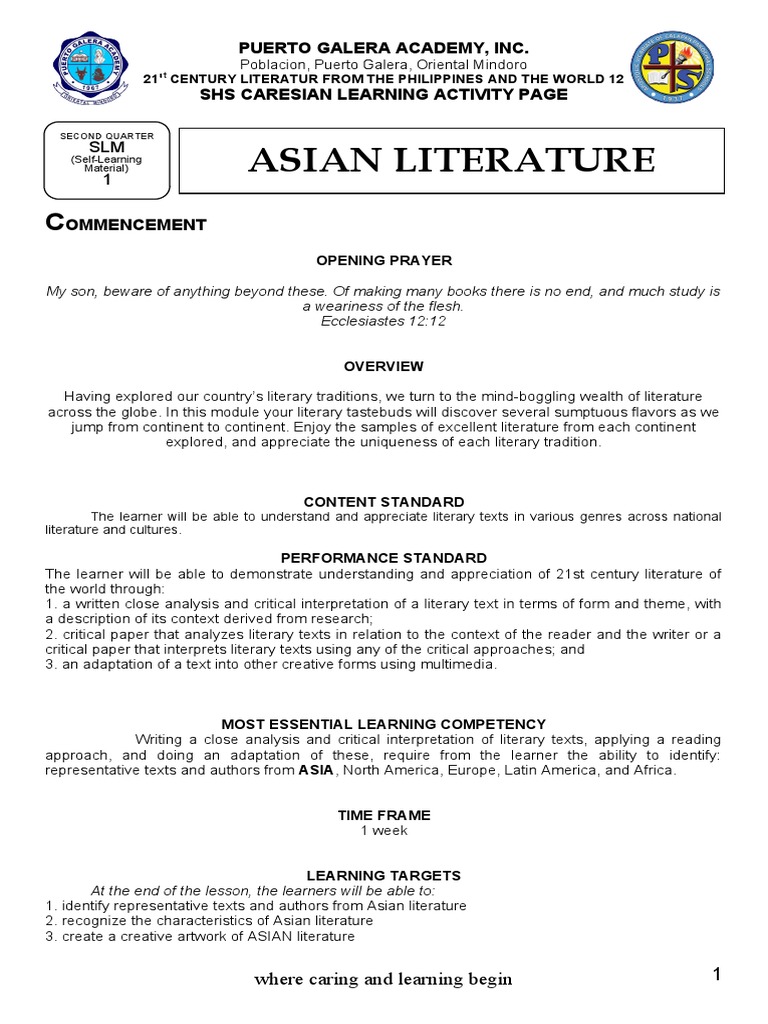 #1 21st Century Lit Q2 | PDF | Poetry