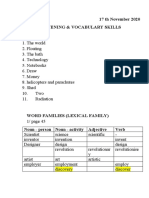 17 TH November 2020 Listening & Vocabulary Skills