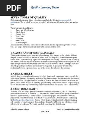 7 QC Tools in Apparel Industry
