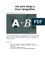 Método para Elegir y Combinar Tipografías