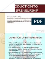 Chapter 1 - Introduction To Entrepreneurship