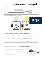 Stage 4 Science Unit 5 Worksheet PDF