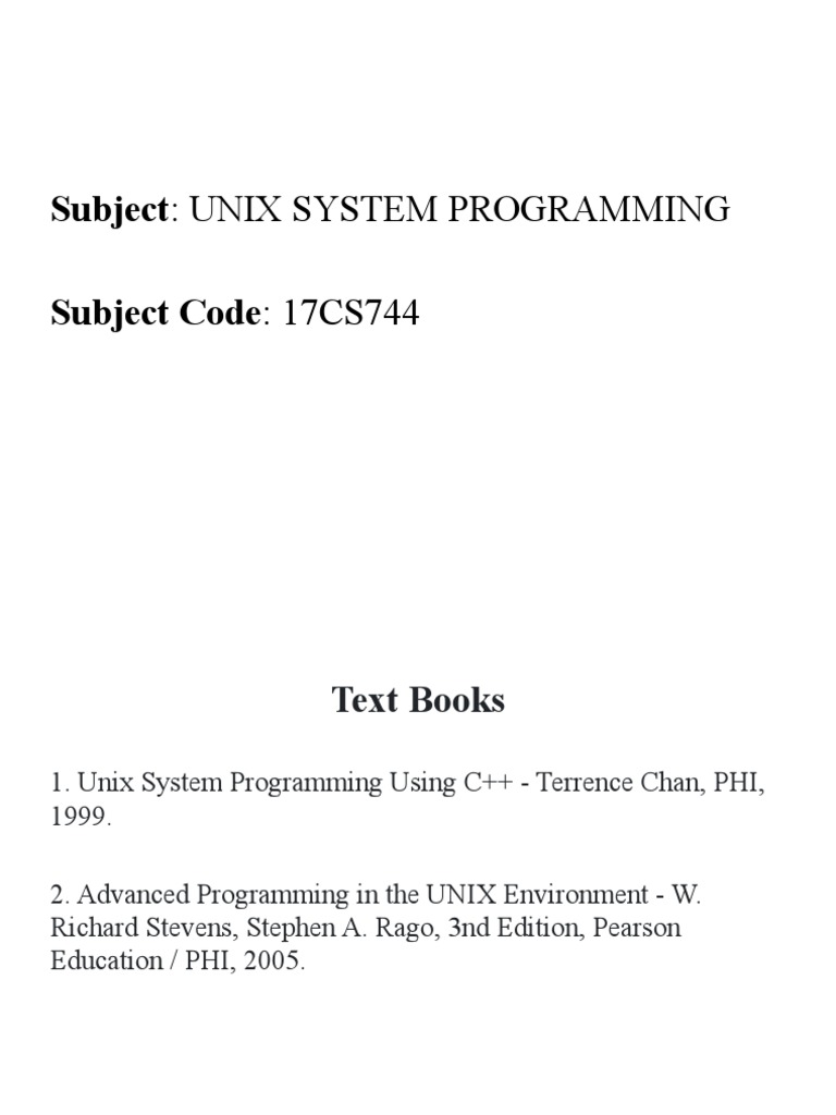 Advanced UNIX Programming Overview | PDF | C (Programming Language) | C++
