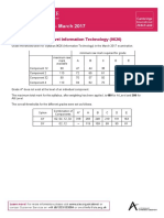 Grade Thresholds - March 2017: Cambridge AS & A Level Information Technology (9626)