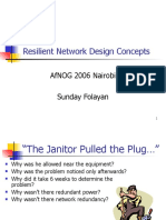 Resilient Network Design Concepts: Afnog 2006 Nairobi Sunday Folayan