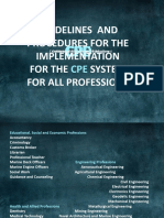 Guidelines and Procedures For The Implementation For The System For All Professions