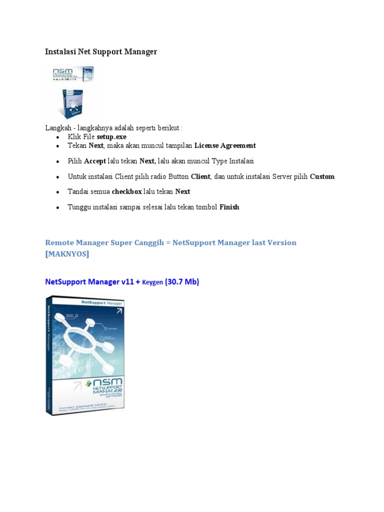 Instalasi Net Support Manager | PDF | Komputer