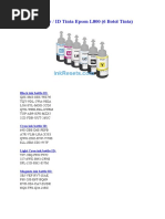 Epson L800 Ink Codes Fill Field | PDF
