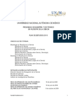 UNAM Dr FILOSOFIA DE LA CIENCIA PLAN Estudios - FIL CIENCIA 2010.pdf