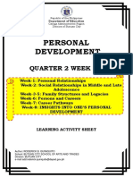 Personal Developm, Ent - Las Q2 Week 1-8