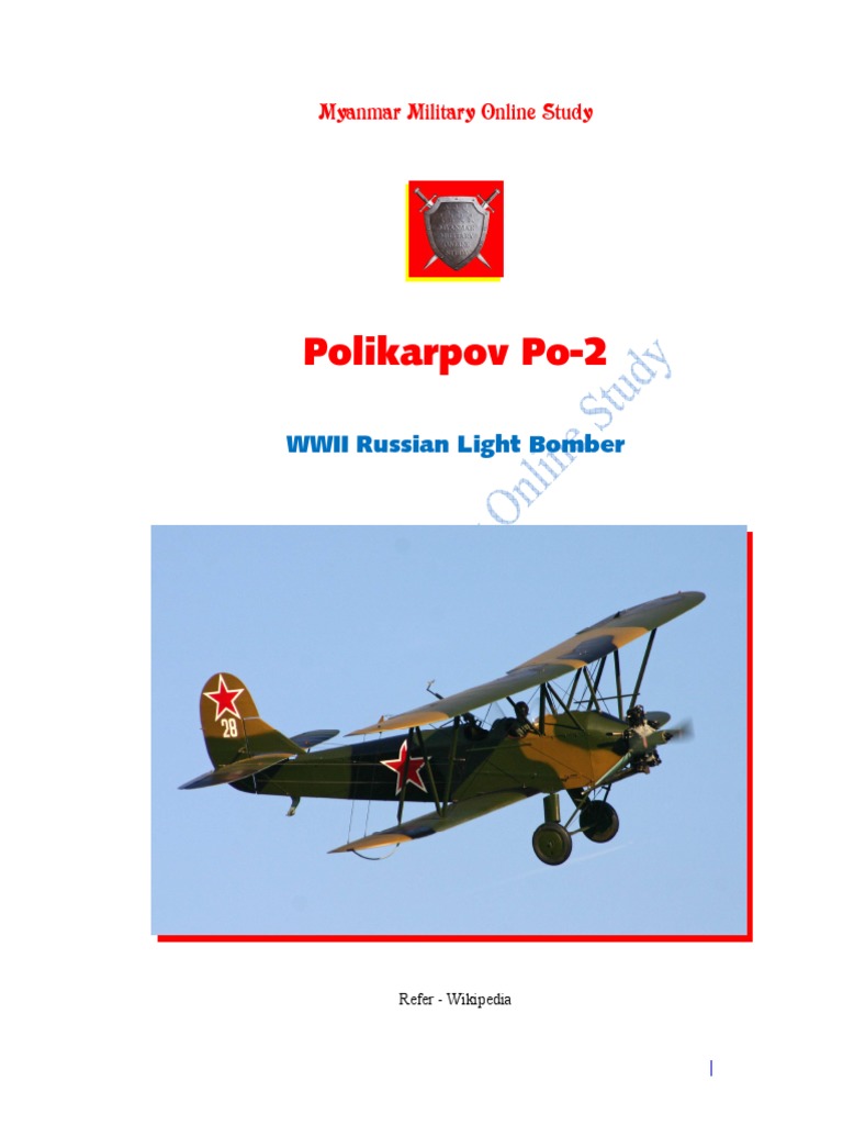 Polikarpov Po-2 Overview | PDF | Vehicle Design | Aerospace Engineering