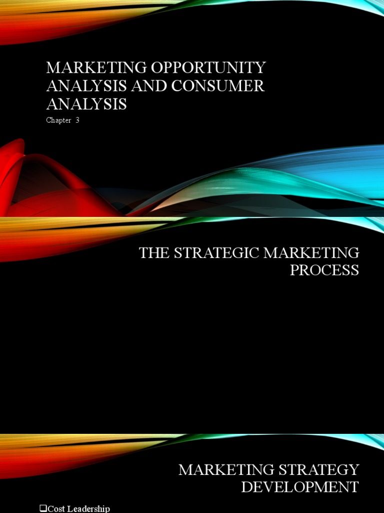 Marketing Opportunity Analysis and Consumer Analysis PDF Marketing