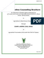 ICAR AIEEA UG 2020 Counselling Information Brochure