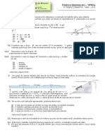 Física e Química - Trabalho realizado em sistemas