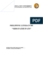 "Miss Pathupats": Philippine Literature