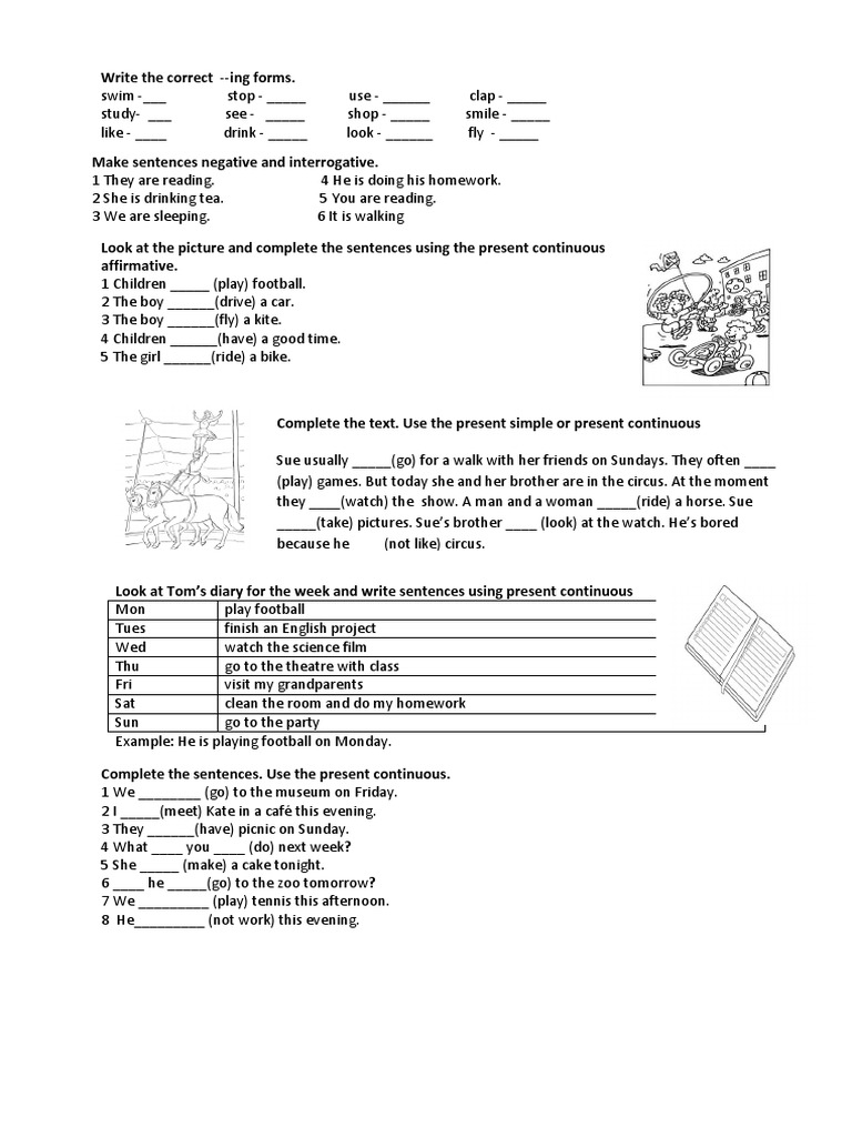 Present Continuous PDF | PDF