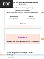 Chapter 4 Benefit-Cost Ratio and Public Project Evaluation