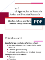 Critical Approaches To Research: Action and Feminist Research