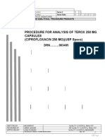 Analysis Procedure Ciprofloxacin 250mg Capsules