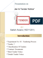 Tender & Tender Notice