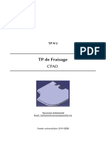 TP de Fraisage Cfao: Année Universitaire 2019-2020