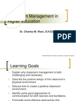 Classroom Management in Higher Education: Dr. Charles M. Ware, D.H.Ed., CHES