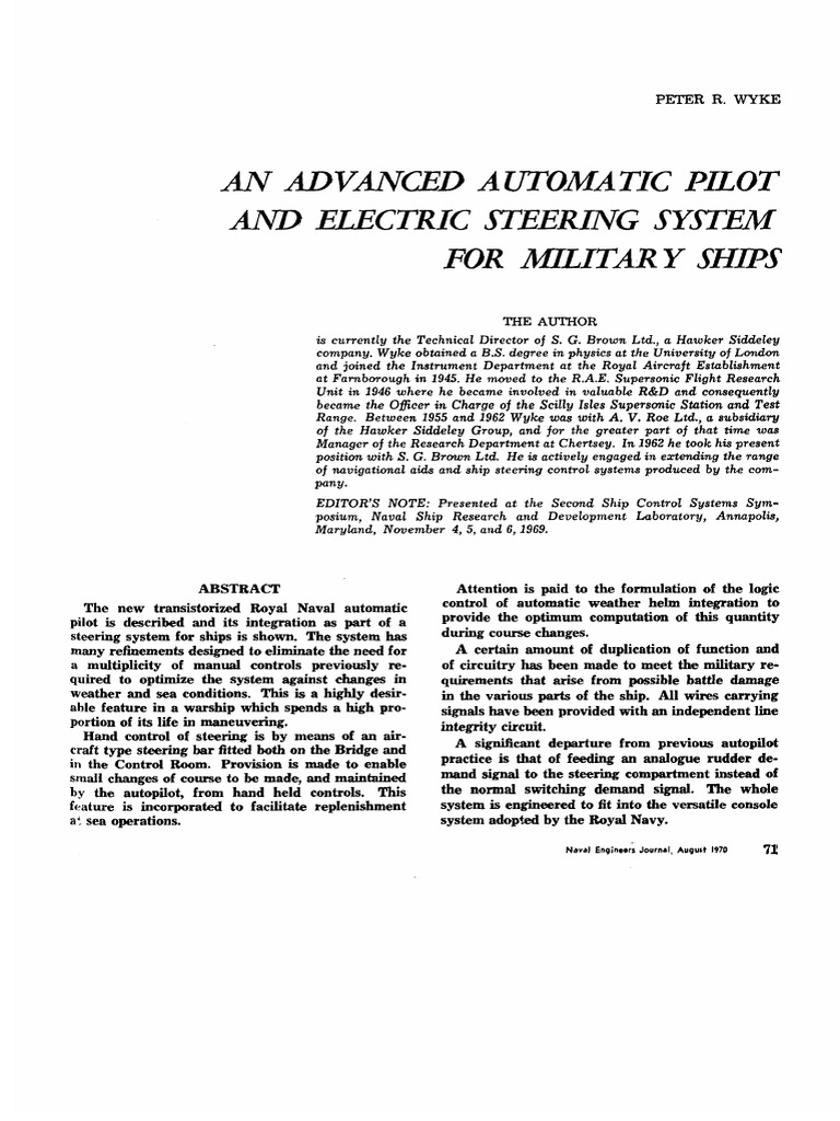 Military Ship Steering Systems | PDF | Rudder | Ships