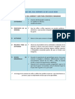 Actividad Del Dia Viernes 10 de Julio 2020 Plan