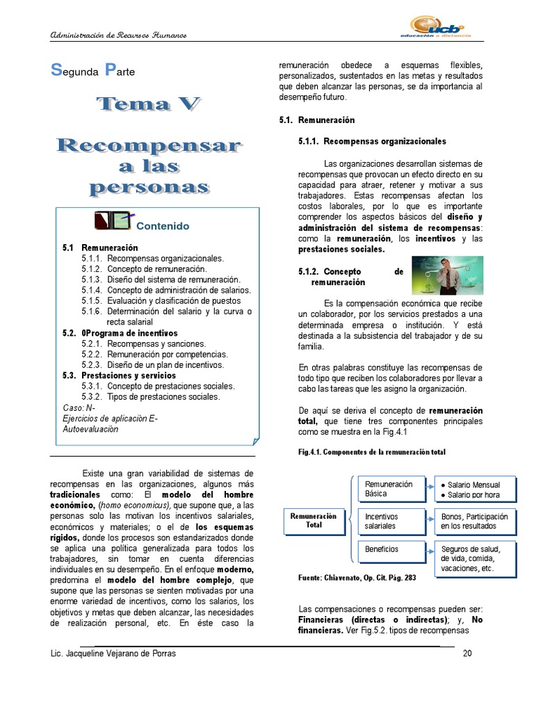 Tema 5 Recompensar A Las Personas | PDF | Salario | Gestión de recursos ...