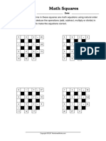 WorksheetWorks Math Squares 4