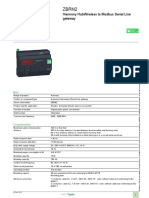 Product datasheet for Harmony Hub wireless to Modbus serial line gateway