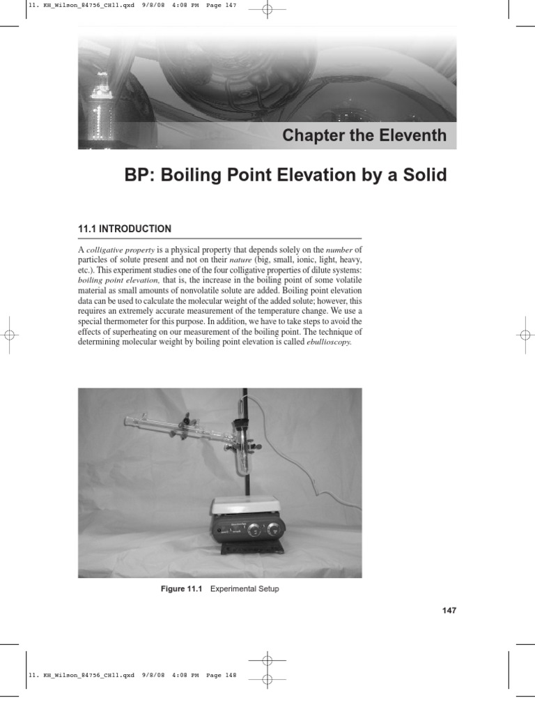 Chemistry Lab: Boiling Point Elevation | PDF | Solution | Thermometer