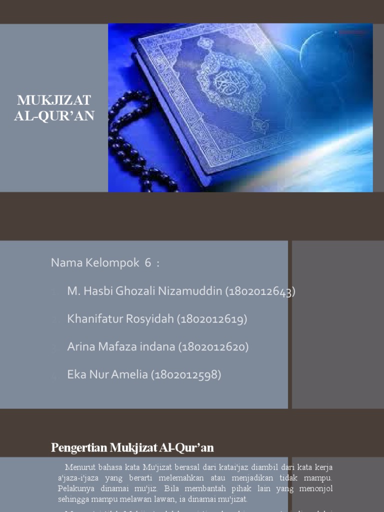 Mukjizat Al-Qur'an | PDF