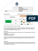 Payoff Matrix: Name Registration Number Course Title Session Exam