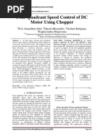 Four Quadrant Speed Control of DC Motor Using Chopper